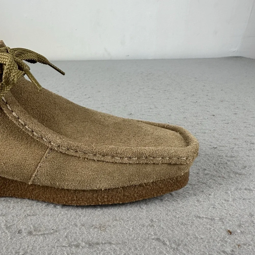 Clarks Wallabee Shacre Ankle Boot Dark Sand Suede Leather Men's Size 8.5 Casual